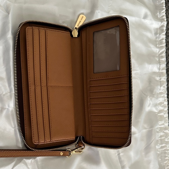 Michael Kors Brown Wristlet with Gold Accents - Picture 4 of 4